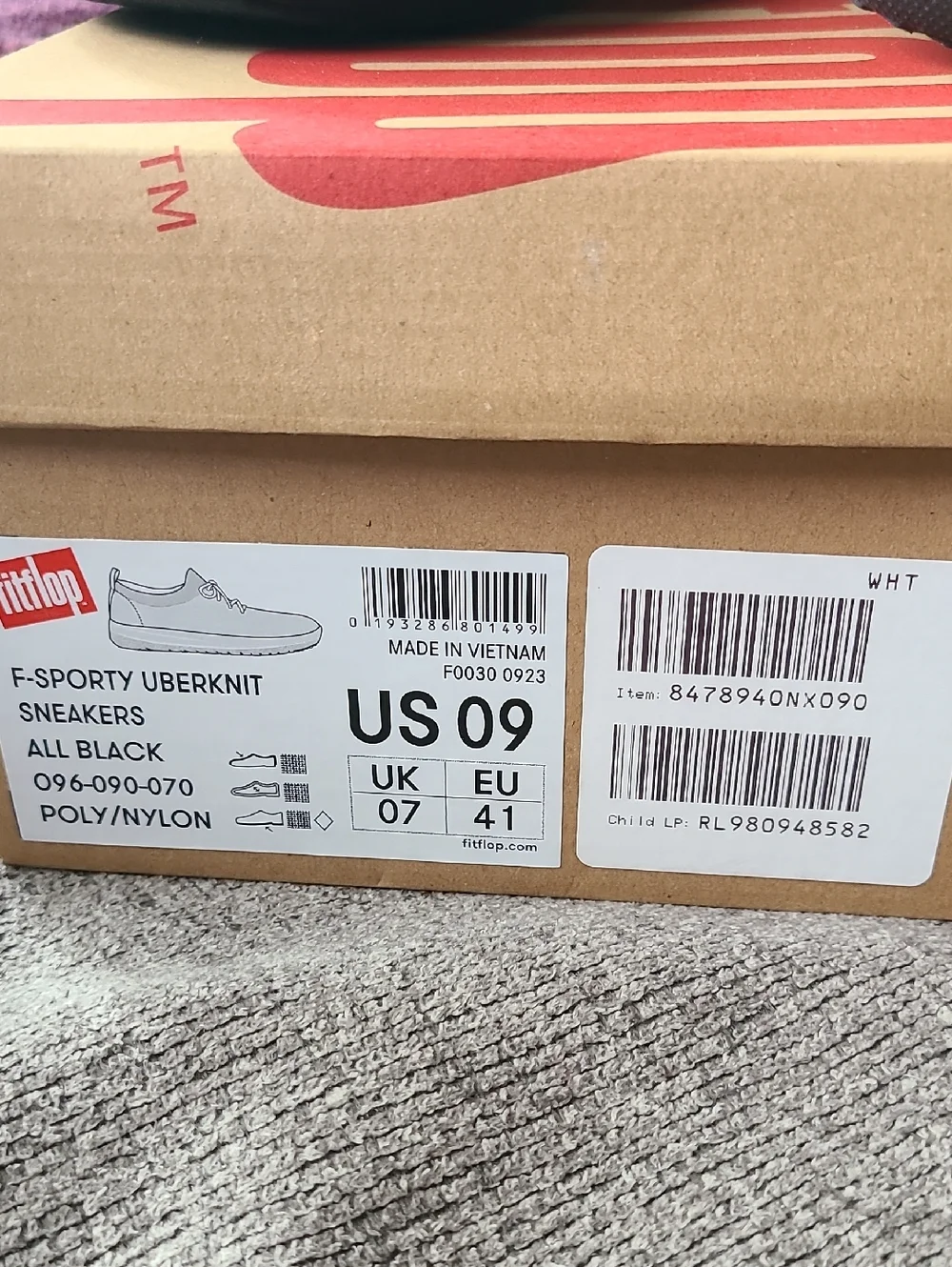 Fitflop Black F-Sporty Uberknit Sneakers - Picture 3 of 8
